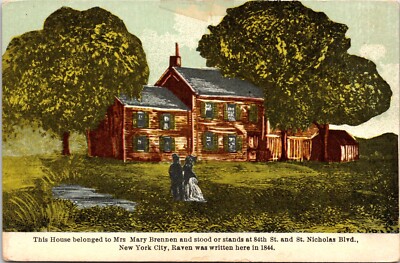 Postcard Mary Brennen House St Nicholas Blvd Raven Written NY D202