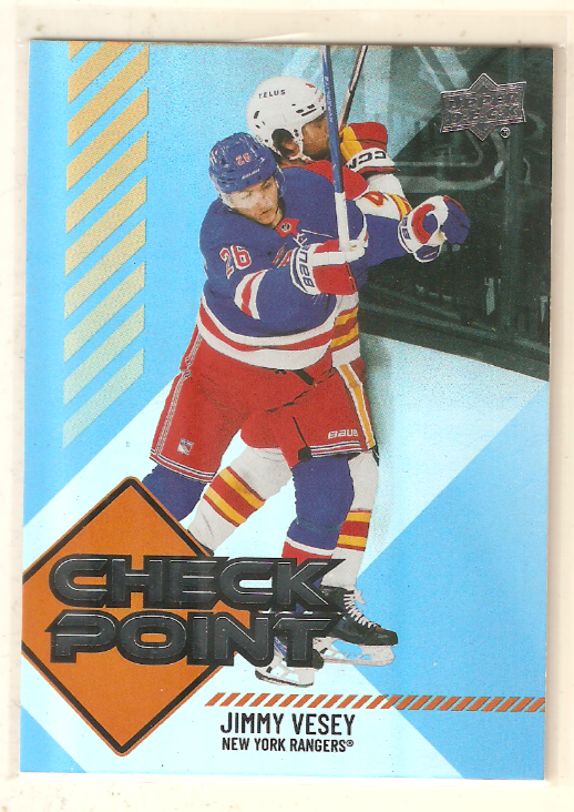 Jimmy Vesey 2024-25 Upper Deck Series 1 Checkpoint Insert #19 Rangers