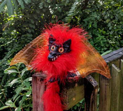 BlackRed Jr. Winged Dragon Shoulder Puppet (40 inches long boa