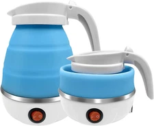Travel Portable Foldable Electric Kettle, 0.6L Small Collapsible Hot Water Boile
