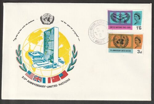 1965 NAZIONI UNITE SET DI 2 SG681/SG682 SU FDC non indirizzati