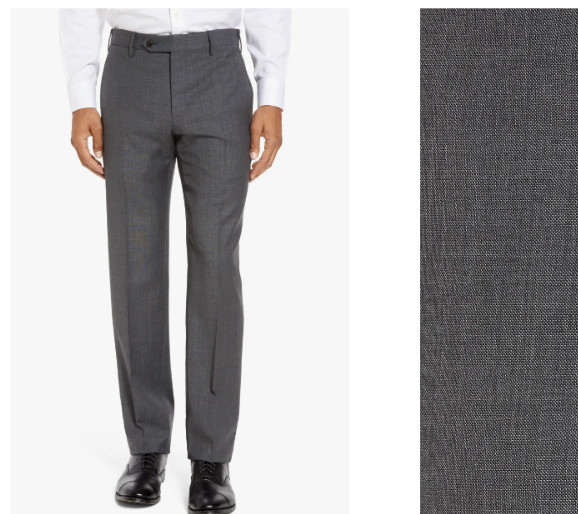 Брюки из итальянской шерсти ZANELLA Medium Grey Parker с эластичной талией и плоской подошвой из акульей кожи 42 41390₽