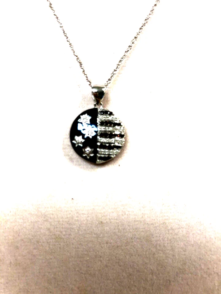 COLLAR BANDERA DIAMANTES AFINIDAD, PLATA DE LEY, 0,25cttw (M4522-24) Foto 2 de 4