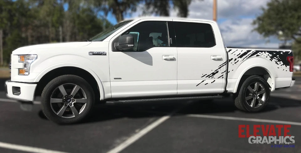Calcomanías adhesivas gráficas de vinilo rayas laterales de terremotos 2009-2020 para Ford F150 Foto 3 de 4