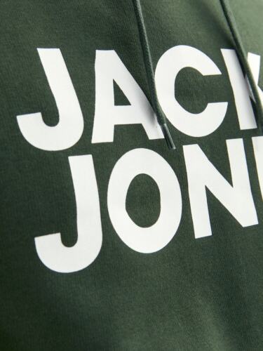 1 Männer Hoodie jack & jones Kordel Kapuze Tasche Ripp-Büdchen Markenprint - Bild 34 von 44
