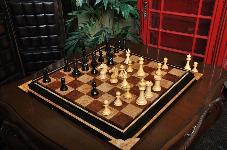 The Cremona Luxury Chess Set - Pieces Only - 4.4" King - Genuine Ebony - Image 3 of 4