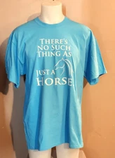 #317 Port And Company Men's XL Blue Graphic Tee Short Sleeve Crew Neck EUC