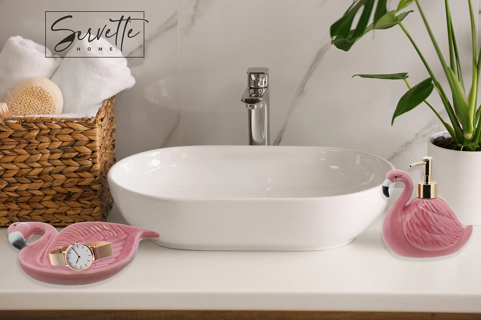 Flamingo Soap Dispenser with Pump for Bathroom or Kitchen Sink - Image 4 of 4