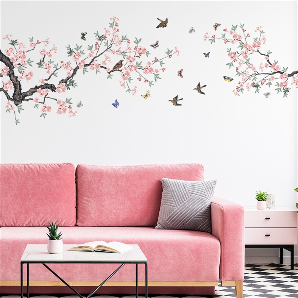 Effortlessly Adorn Your Walls PVC Branch Bird Wall Stickers for Home