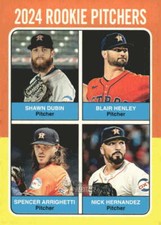 2024 Topps Heritage #619 Shawn Dubin/Nick Hernandez/S. Arrighetti/B. Henley RC