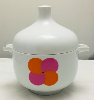Rosenthal - Studio Line Plus orange rosa Kreise Mondial - Gemüsesuppenterrine