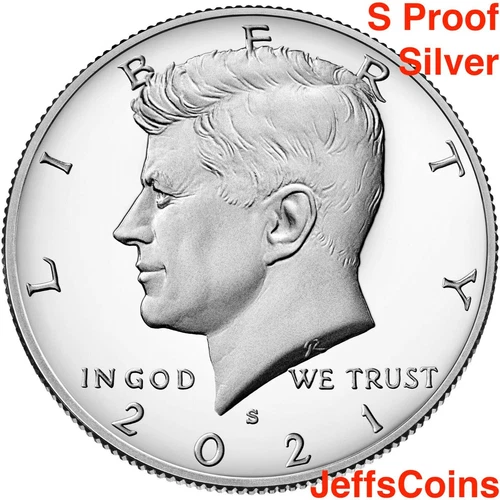 2021 S Kennedy 99.9% Silver Half Dollar PROOF Mint Kenedy 50 Cent Uncirculated