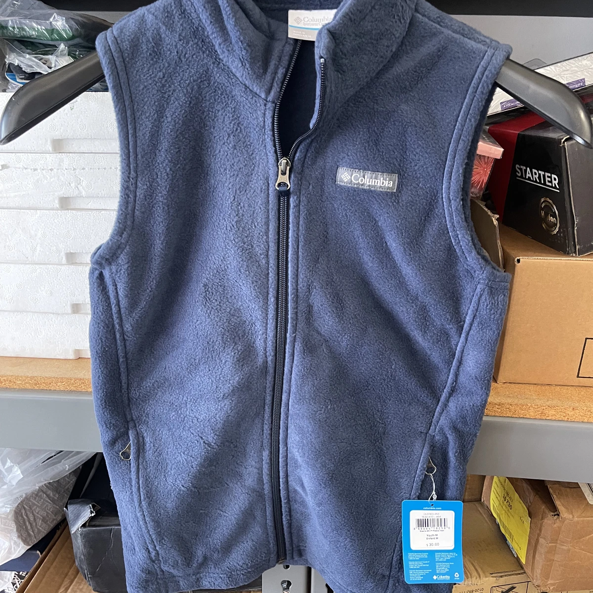 Columbia Unisex Kids Blue Steens Mountain Sleeveless Full Zip