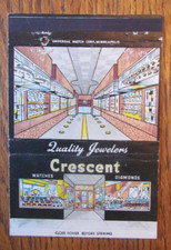ROYAL FLASH MATCHBOOK COVER: CRESCENT JEWELERS FARGO, ND MATCHCOVER -D19