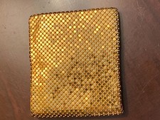 VINTAGE GOLD MESH BLACK BILL WALLET