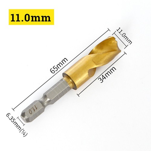 1.5-13mm Handhaben Bohrer Mit 1/4" Sechskantschaft Hss Spiralbohrer Bitaufnahme - Bild 35 von 40