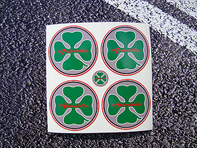 ALFA ROMEO Style Wheel Centres Autodelta 50mm Cloverleaf Brera  Alfasud GTV  GTA