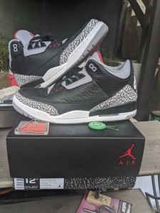 jordan 3 black cement stockx