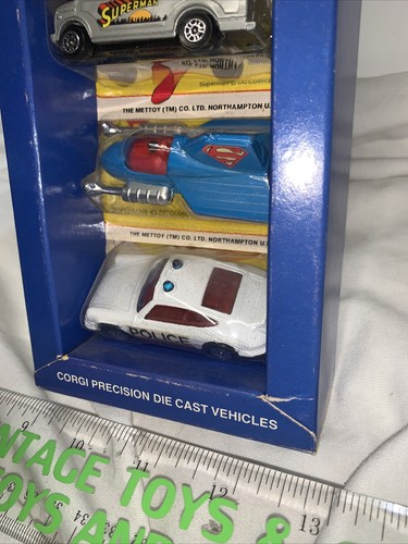 1978 Superman 5 Car Set Corgi Juniors Van Helicopter Police Supermobile DC - Picture 6 of 12