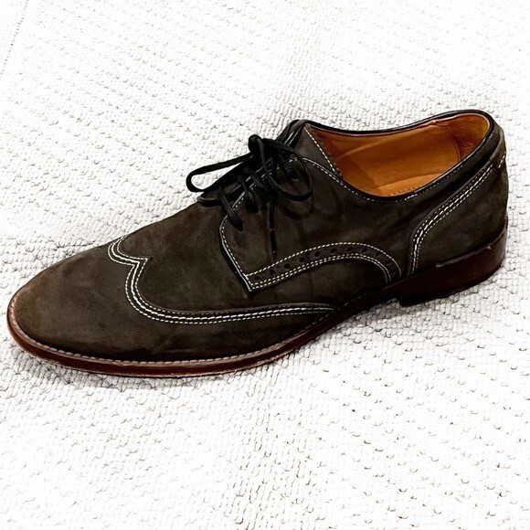 Johnston & Murphy Suede Oxfords Lace Up Wingtip Top  display picture 1