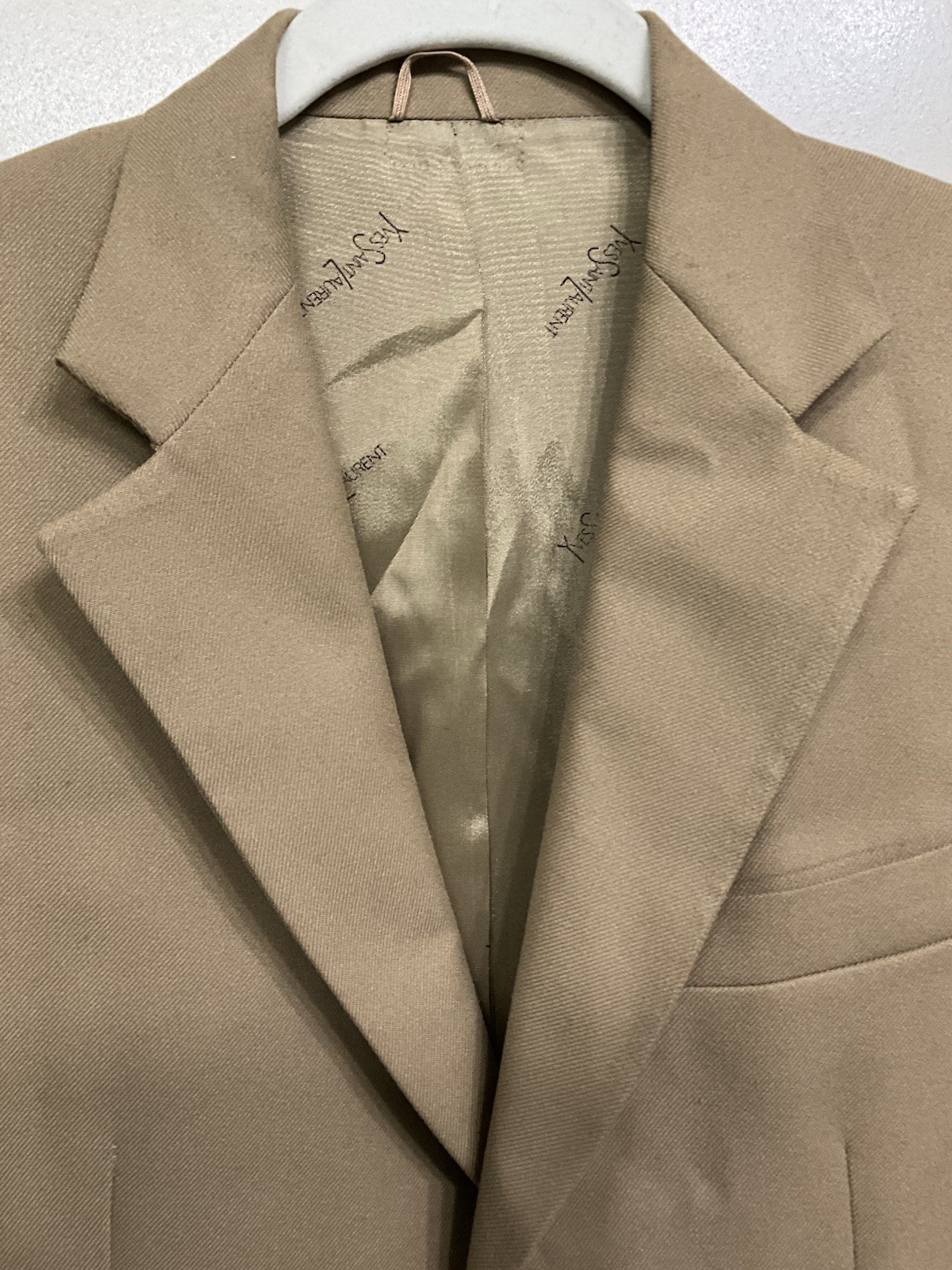 Giacca sportiva tuta blazer vintage cammello Yves Saint Laurent YSL taglia 36