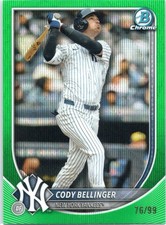 2025 Bowman Chrome Cody Bellinger #78 GREEN WAVE REFRACTOR /99 NY YANKEES NYY SP