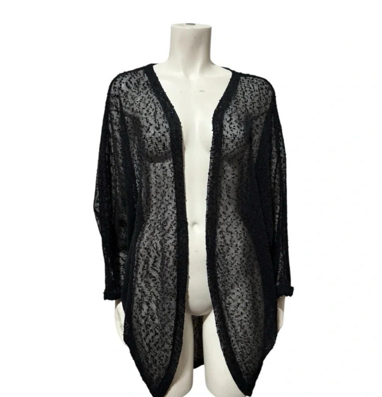 Vince Camuto Sheer Textured Open-Front Kimono Car… - image 2