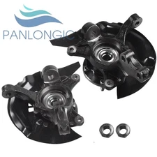 Pair Front Steering Knuckles+Wheel Hub Bearings for Toyota Camry 2004-2006