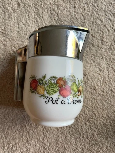 Vintage Corning Ware Gemco Spice of Life Creamer Pitcher Pot A Creme USA
