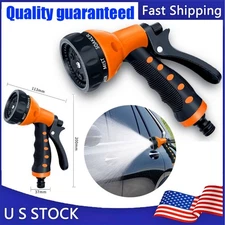 Garden Hose Nozzle Spray Nozzle 8-Pattern Heavy Duty High Pressure Leak Proof