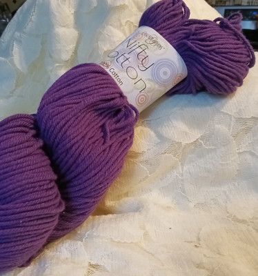 Cascade Yarns Nifty Cotton 185 yards Purple 100% Cotton Yarn 3.5 oz 100g
