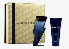 Carolina Herrera Bad Boy Cobalt - 1.7 oz Spray & 3.4 oz Shower Gel Gift Set NEW