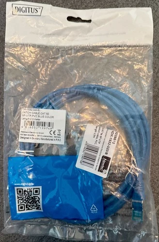 DIGITUS Patch-Kabel RJ-45 (M) zu RJ-45 (M) 2m CCA SF/UTP Cat 5e blau