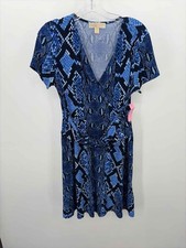 Pre-Owned Michael Kors Blue Size Medium Short Short Sleeve Dress