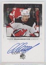 2022-23 SP Authentic UD Authentics Yegor Sharangovich #UDA-YS Auto 11jd