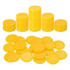 100Pcs, 0.8" Poker Chips Bingo Chips Learning Counters Yellow
