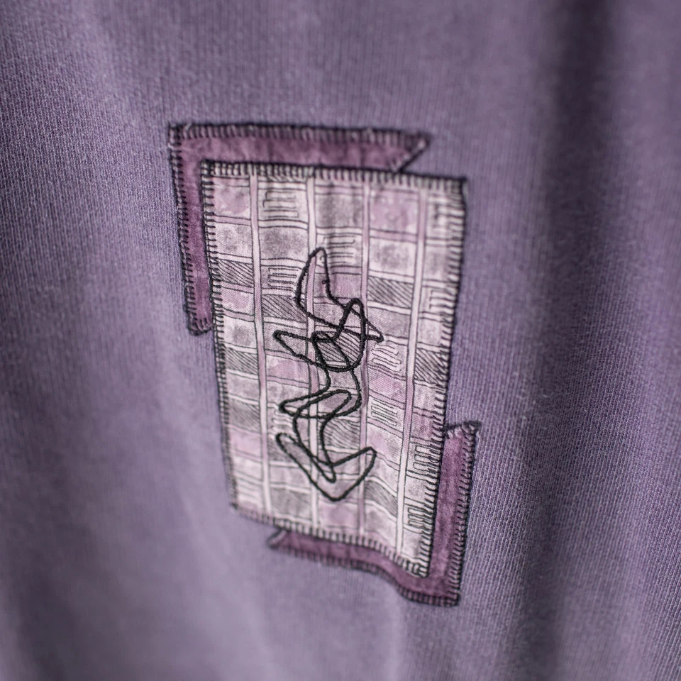 Authentic Pigment XL Purple Pigment Dyed Crewneck Sweatshirt Garment Washed - Image 3 of 4