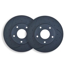 DIMPLED & SLOTTED RDA FRONT DISC BRAKE ROTORS FOR SUBARU LIBERTY 2.5L GT 2005-20