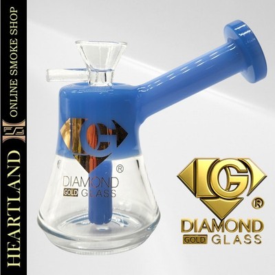 4.5'' Small Pocket Bubbler Thick Glass Mini Beaker Bong Water Pipe | Diamond