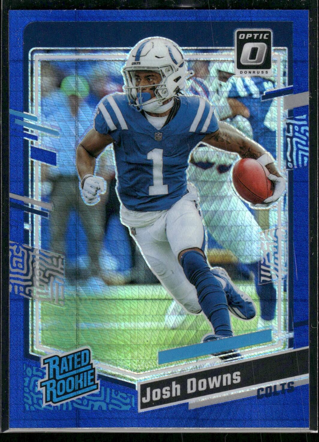 #248 Josh Downs 2023 Donruss Optic Rookie Blue Hyper