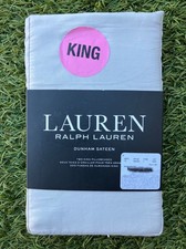 RALPH LAUREN Dunham Opal Grey KING 2 PILLOWCASES COTTON SATEEN 300TC FreeShip