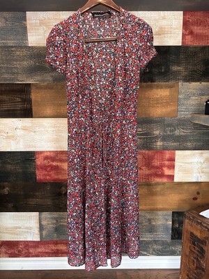 Realisation Par The Teale Wildflower Wrap Midi Dress Size XXS Silk Vestiare