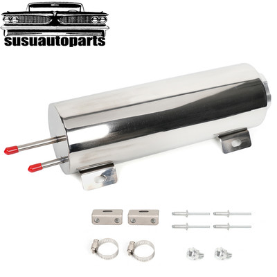32OZ 3'' X 9'' Polished Stainless Steel Radiator Coolant Over Flow Puke Tank Can