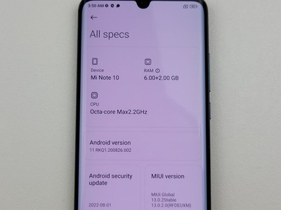 Xiaomi Mi Note 10 (M1910F4G) 128GB (GSM Unlocked) Dual SIM