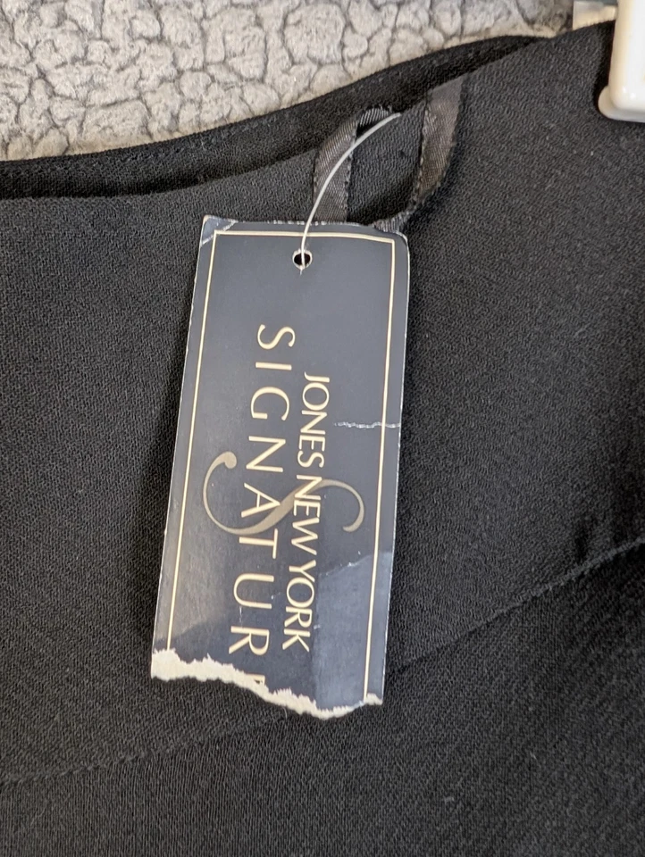 NUEVO CON ETIQUETAS Jones New York Maxi Falda Mujer 14 Negro Bordado Apliques Whimsigoth  Foto 3 de 4