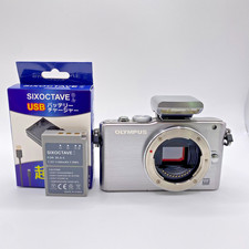 N.MINT OLYMPUS PEN E-PL3 Silver Body Mirrorless Camera 2376 shots From Japan