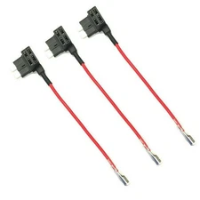 3Pack Car Fuse Add-a-circuit Tap Adapter Cable Wire Medium Size 12V/24V Parts