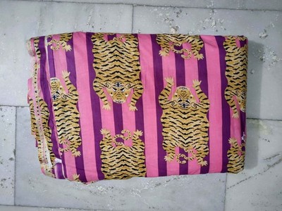Indian Purple Striped Print Dressmaking, Sewing, Running, Crafts Fabric 3 Yards