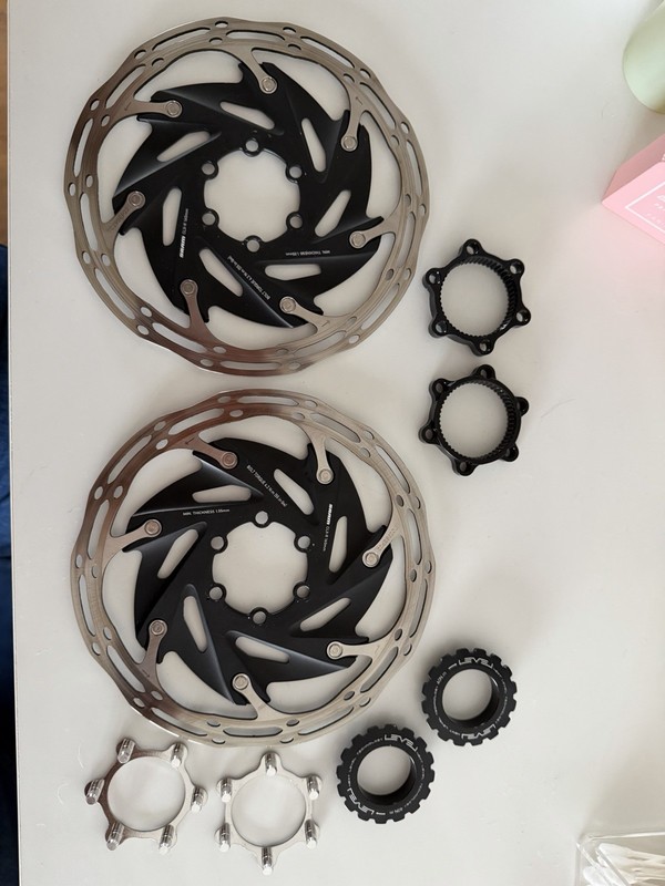 SRAM CLX-R 160mm Disc Brake Rotor Pair Used With Centrelock Adapters