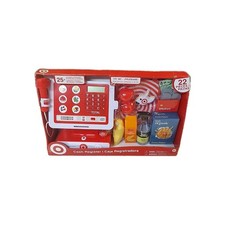 Target Store Cash Register Shopping Toy 22 Piece Playset Accessories NIB READ